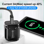 휴대용 QC3.0 18W USB 포트 범용 고속 충전기, US 플러그, US 플러그