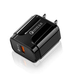 휴대용 QC3.0 18W USB 포트 범용 고속 충전기, US 플러그, US 플러그