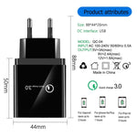 2-in-1 USB to USB-C / Type-C 데이터 케이블 + 30W QC 3.0 4 USB 포트 모바일폰 태블릿 PC 범용 고속 충전기 여행용 충전기 세트, EU 플러그, USB-C / Type-C 세트 EU 플러그