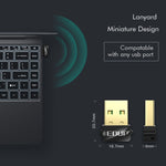 EDUP EP-AC1651 USB WIFI 어댑터 650Mbps 듀얼 밴드 5G/2.4GHz 외장 무선 네트워크 카드 와이파이 동글 수신기 노트북용 윈도우 맥OS