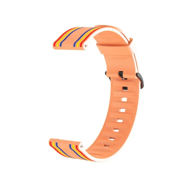 20mm Huami Amazfit GTS / 삼성 갤럭시 워치 액티브 2 / Huawei Watch GT2 42MM 줄무늬 실리콘 스트랩