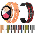 20mm Huami Amazfit GTS / 삼성 갤럭시 워치 액티브 2 / Huawei Watch GT2 42MM 줄무늬 실리콘 스트랩