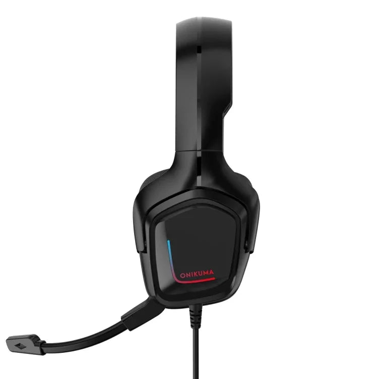 ONIKUMA K20 PS4 헤드셋 스테레오 게이밍 헤드셋 마이크/LED 라이트 포함, XBox One/노트북 태블릿용