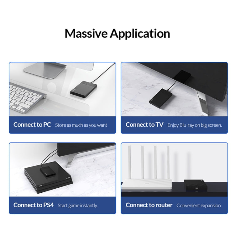 ORICO 2526C3 2.5인치 USB-C / 타입-C 휴대용 하드 드라이브 인클로저