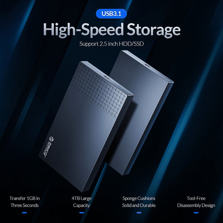 ORICO 2526C3 2.5인치 USB-C / 타입-C 휴대용 하드 드라이브 인클로저
