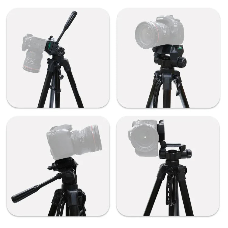 L-3600 3차원 댐핑 짐벌 라이브 삼각대 분리형 퀵 릴리스 플레이트 높이 조절 62-170cm SLR 카메라 라이브 라이트 프로젝터용 (블랙), L-3600