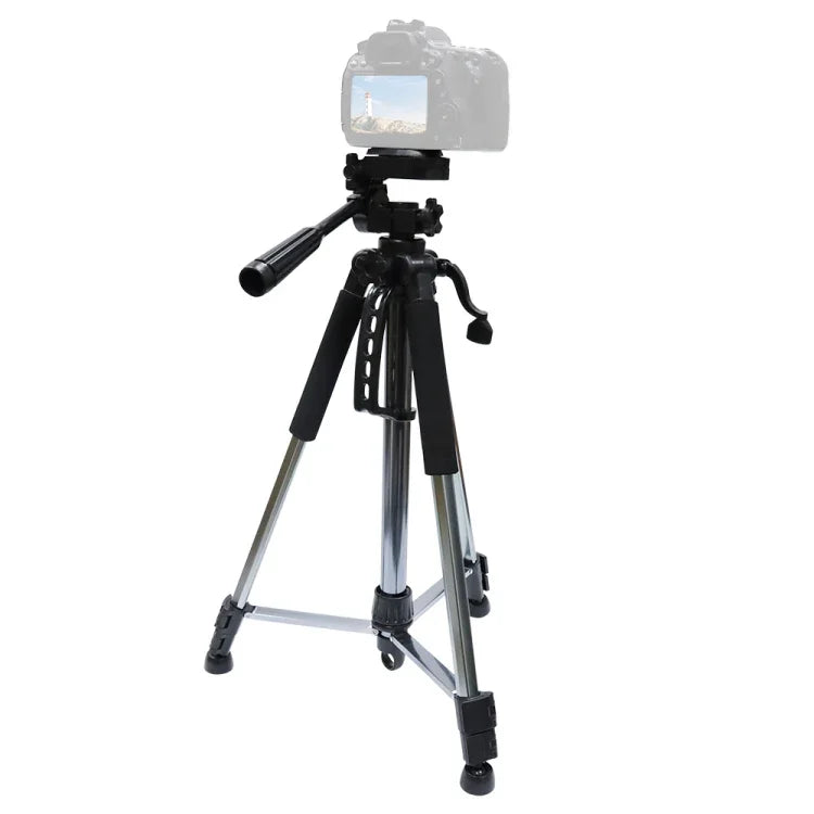 L-1200 카메라 삼각대 라이브 방송 브래킷 휴대폰, 카메라, 프로젝터용 55-148CM 범용 조절 삼각대 (실버), L-1200