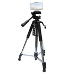 L-1200 카메라 삼각대 라이브 방송 브래킷 휴대폰, 카메라, 프로젝터용 55-148CM 범용 조절 삼각대 (실버), L-1200