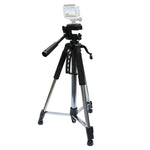 L-1200 카메라 삼각대 라이브 방송 브래킷 휴대폰, 카메라, 프로젝터용 55-148CM 범용 조절 삼각대 (실버), L-1200