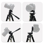 L-1200 카메라 삼각대 라이브 방송 브래킷 휴대폰, 카메라, 프로젝터용 55-148CM 범용 조절 삼각대 (실버), L-1200