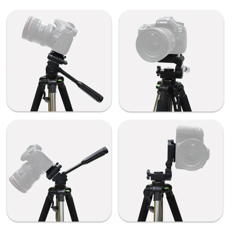 L-1200 카메라 삼각대 라이브 방송 브래킷 휴대폰, 카메라, 프로젝터용 55-148CM 범용 조절 삼각대 (실버), L-1200