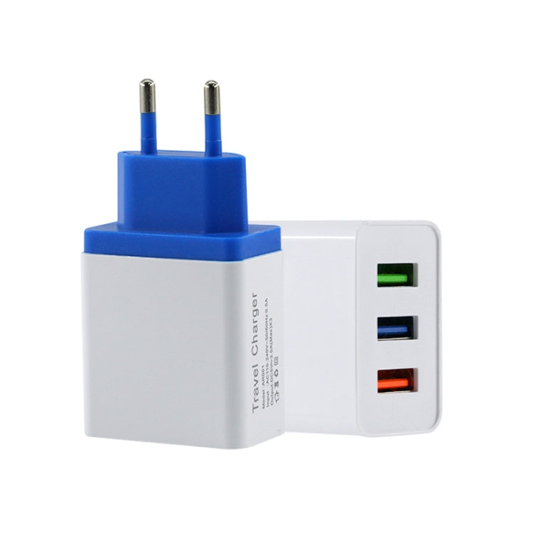2A 3USB 휴대폰 여행용 충전기 EU 플러그