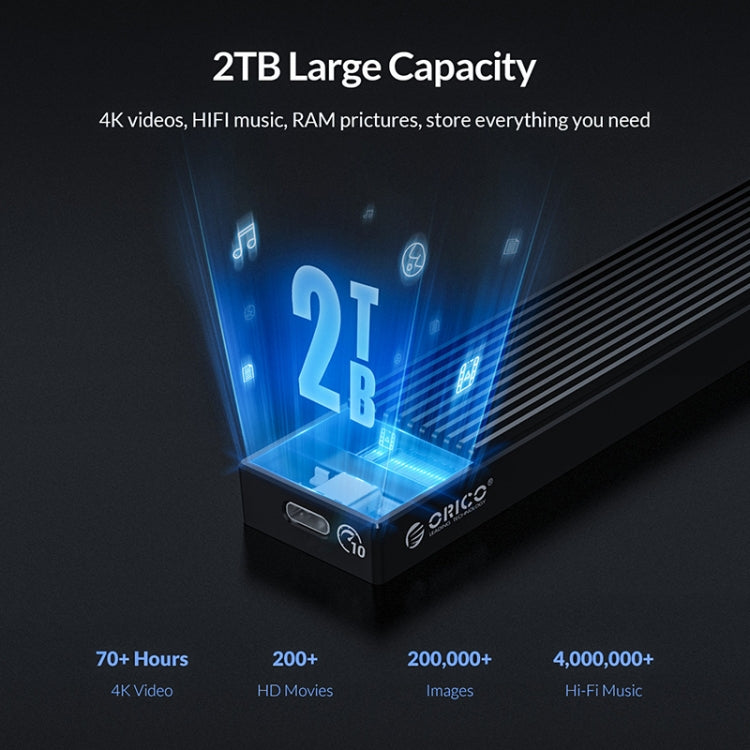 ORICO M2PV-C3 M.2 NVMe SSD 인클로저, ORICO M2PV-C3