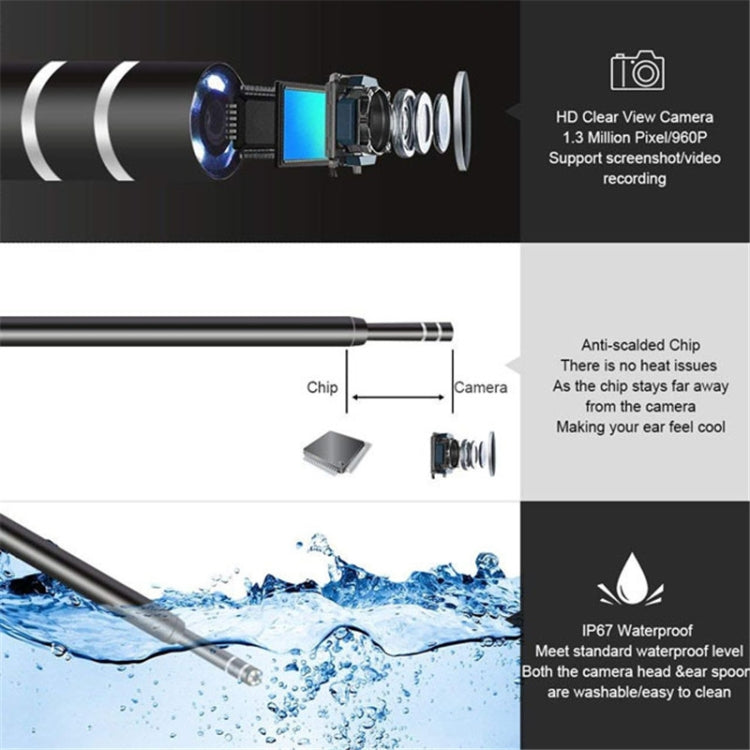 3 in 1 USB HD 디지털 검사용 이경 디지털 내시경 귀지 제거기