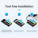 ORICO 2580U3 2.5인치 USB 3.0 SATA 하드 드라이브 인클로저 클래식 모바일 하드 디스크 박스, 2580U3