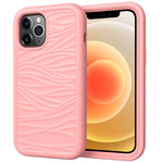 For iPhone 12 Wave Pattern 3 in 1 Silicone+PC Shockproof Protective Case, For iPhone 12 mini