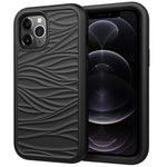 For iPhone 12 Pro / 12 Max Wave Pattern 3 in 1 Silicone+PC Shockproof Protective Case, For iPhone 12 / 12 Pro