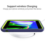 For iPhone 6/7/8 Plus Wave Pattern 3 in 1 Silicone+PC Shockproof Protective Case