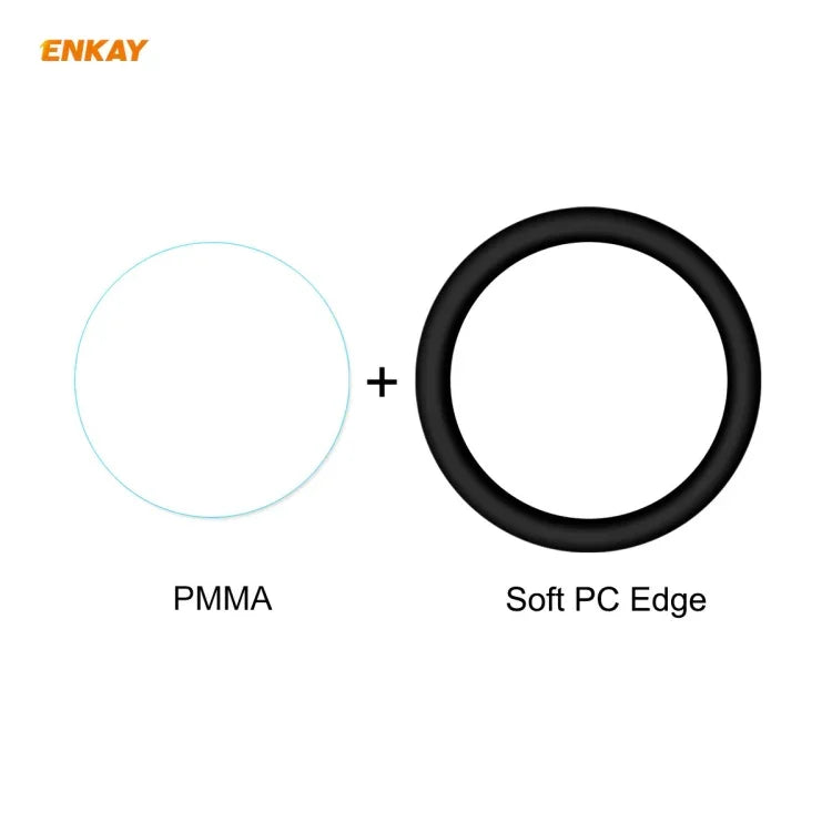 2개 ENKAY Hat-Prince 3D 풀 스크린 소프트 PC 엣지 + PMMA HD 화면 보호 필름, 화웨이 워치 GT 2 42mm용, 삼성 갤럭시 액티브 2 40mm용, 삼성 갤럭시 액티브 2 44mm용, 샤오미 미 밴드 4용, Fitbit Versa 2용