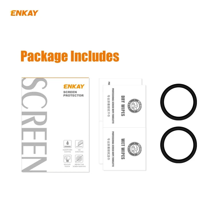 2개 ENKAY Hat-Prince 3D 풀 스크린 소프트 PC 엣지 + PMMA HD 화면 보호 필름, 화웨이 워치 GT 2 42mm용, 삼성 갤럭시 액티브 2 40mm용, 삼성 갤럭시 액티브 2 44mm용, 샤오미 미 밴드 4용, Fitbit Versa 2용