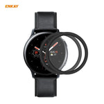 2개 ENKAY Hat-Prince 3D 풀 스크린 소프트 PC 엣지 + PMMA HD 화면 보호 필름, 화웨이 워치 GT 2 42mm용, 삼성 갤럭시 액티브 2 40mm용, 삼성 갤럭시 액티브 2 44mm용, 샤오미 미 밴드 4용, Fitbit Versa 2용