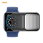10개 세트 ENKAY Hat-Prince 0.2mm 9H 표면 경도 3D 방폭 알루미늄 합금 엣지 풀 스크린 강화 유리 화면 필름, Apple Watch 6/5/4/SE 40mm용, Apple Watch 6/5/4/SE 44mm용