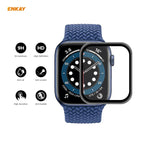 10개 세트 ENKAY Hat-Prince 0.2mm 9H 표면 경도 3D 방폭 알루미늄 합금 엣지 풀 스크린 강화 유리 화면 필름, Apple Watch 6/5/4/SE 40mm용, Apple Watch 6/5/4/SE 44mm용