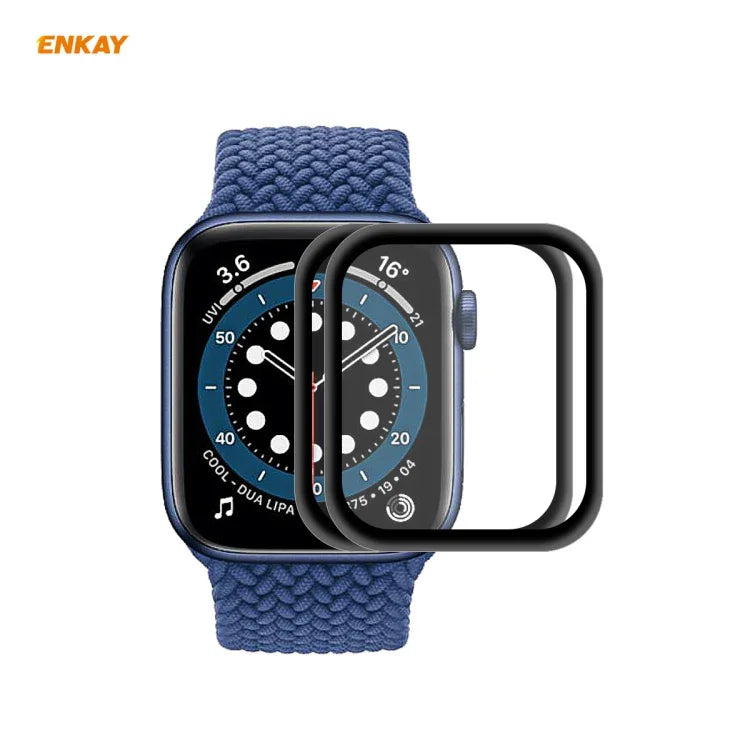 2개 세트 Apple Watch Series 6/5/4/SE 44mm용 ENKAY Hat-Prince 3D 풀 스크린 PET 곡면 핫 벤딩 HD 화면 보호 필름, Apple Watch Series 6/5/4/SE 44mm용