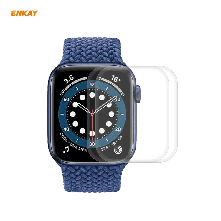 2개 세트 Apple Watch Series 6/5/4/SE 44mm용 ENKAY Hat-Prince 3D 풀 스크린 PET 곡면 핫 벤딩 HD 화면 보호 필름, Apple Watch Series 6/5/4/SE 44mm용