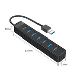 ORICO TWU3-7A-BK 7포트 USB 3.0 허브, TWU3-7A