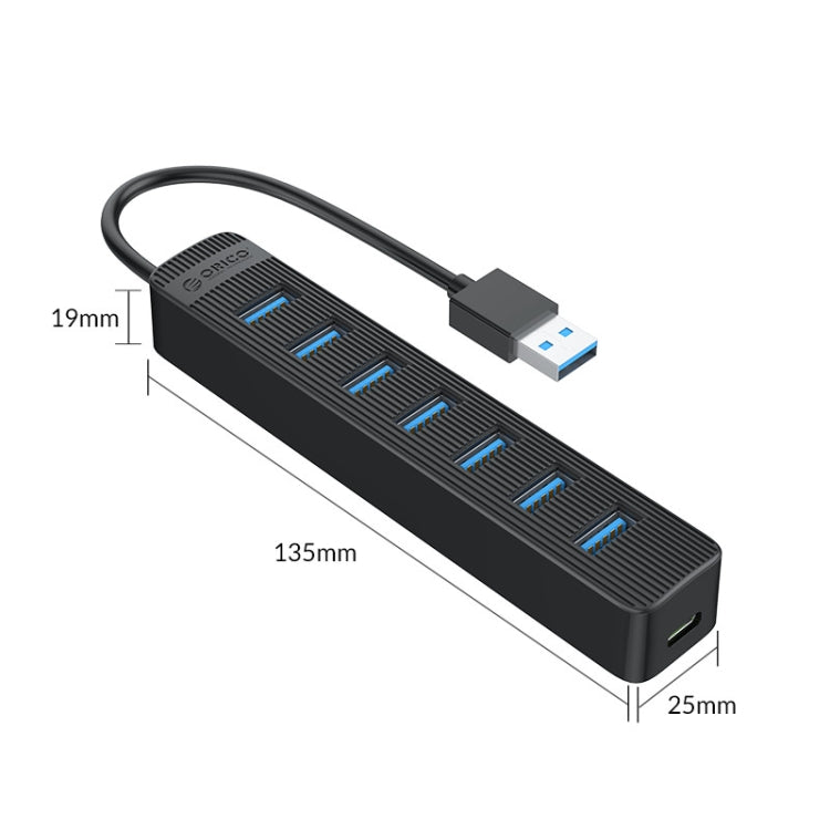 ORICO TWU3-7A-BK 7포트 USB 3.0 허브, TWU3-7A