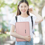 4-in-1 범용 노트북 홀더 PU 방수 보호 손목 노트북 가방, 11/12인치, 13/14인치, 15/16인치