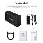 ORICO NS200RU3 2베이 USB3.0 하드 드라이브 인클로저 RAID 지원, NS200RU3