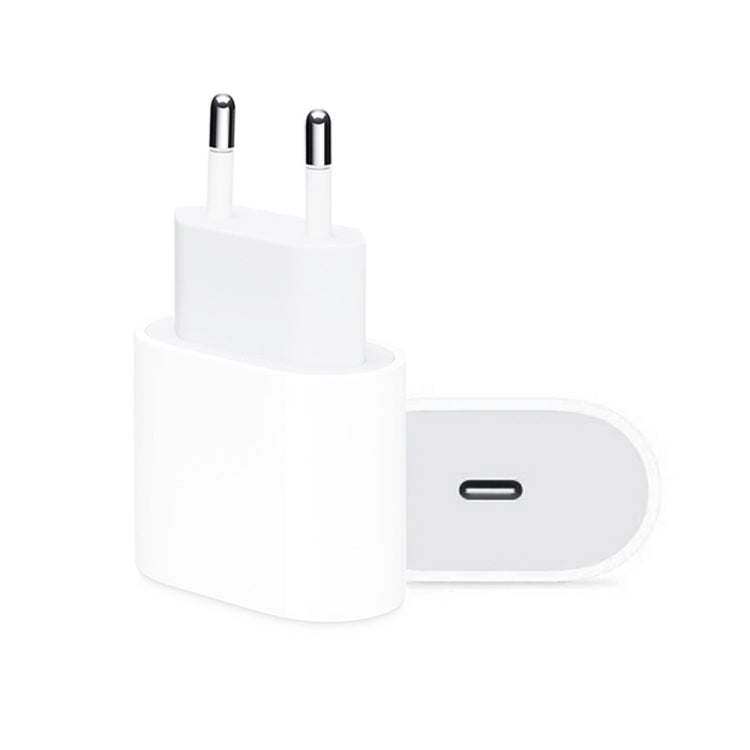 PD 20W 단일 USB-C / 타입-C 인터페이스 여행용 충전기, EU 플러그, 실제 20W EU 플러그