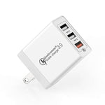 SDC-30W 30W QC 3.0 USB + 2.4A 듀얼 USB 2.0 포트 휴대폰 태블릿 PC 범용 고속 충전기 여행용 충전기, 미국 플러그, 미국 플러그