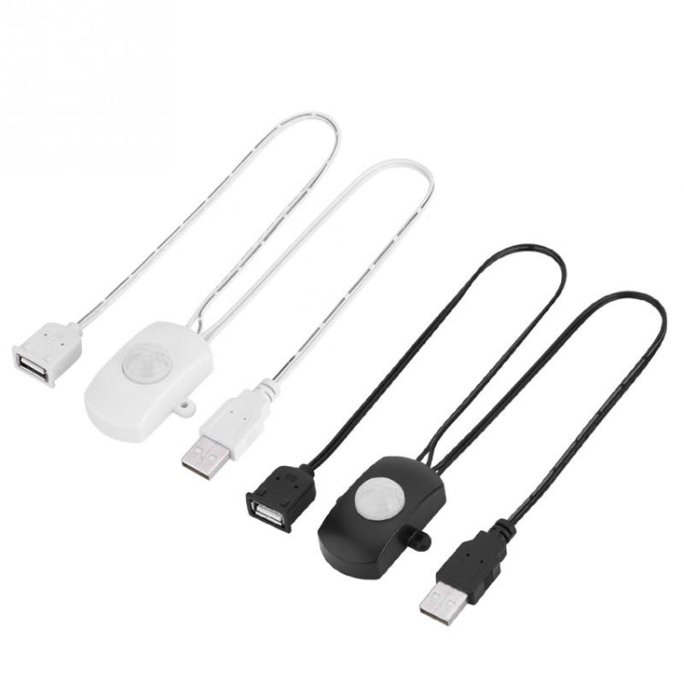 DC 5V/12V/24V USB 인체 적외선 PIR 모션 센서 스위치 LED 조명 스트립용, 검정, 흰색