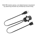 DC 5V/12V/24V USB 인체 적외선 PIR 모션 센서 스위치 LED 조명 스트립용, 검정, 흰색