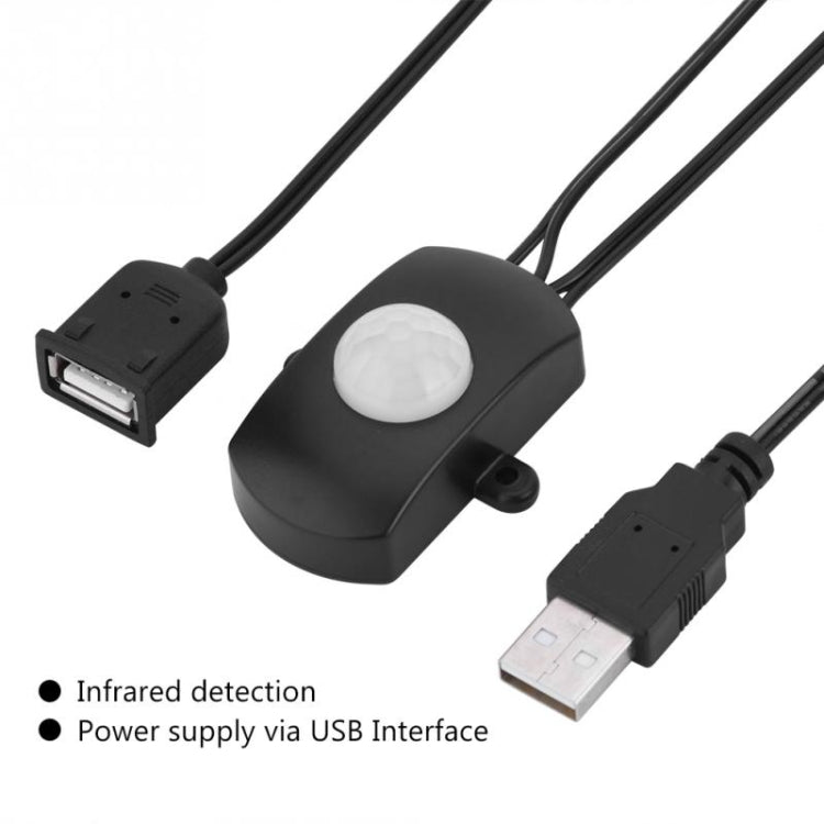DC 5V/12V/24V USB 인체 적외선 PIR 모션 센서 스위치 LED 조명 스트립용, 검정, 흰색