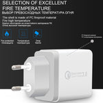 SDC-30W 2 in 1 USB to USB-C / Type-C Data Cable + 30W QC 3.0 USB + 2.4A Dual USB 2.0 Ports Mobile Phone Tablet PC Universal Quick Charger Travel Charger Set, EU Plug, with USB-C / Type-C Cable, EU Plug