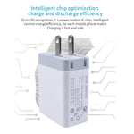 SDC-30W 2-in-1 USB to 8핀 데이터 케이블 + 30W QC 3.0 USB + 2.4A 듀얼 USB 2.0 포트 휴대폰 태블릿 PC 범용 고속 충전기 여행용 충전기 세트, 미국 플러그, 8핀 케이블 포함, 미국 플러그