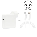 2 in 1 PD3.0 30W USB-C / 타입-C 여행용 충전기 분리형 플러그 + PD3.0 3A USB-C / 타입-C to 8핀 고속 충전 데이터 케이블 세트, 케이블 길이: 1m, AU 플러그, 1m