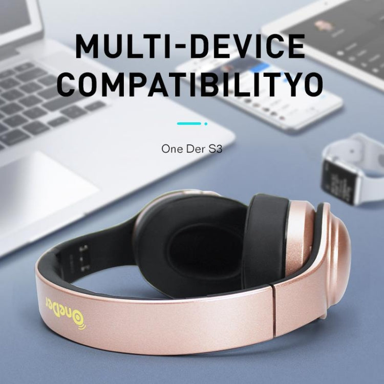 OneDer S3 2-in-1 헤드폰 & 스피커 휴대용 무선 블루투스 헤드폰 노이즈 캔슬링 오버이어 스테레오