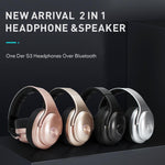 OneDer S3 2-in-1 헤드폰 & 스피커 휴대용 무선 블루투스 헤드폰 노이즈 캔슬링 오버이어 스테레오