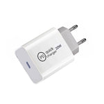 SDC-20W PD 20W 단일 USB-C / Type-C 인터페이스 여행용 충전기, EU 플러그, US 플러그, UK 플러그