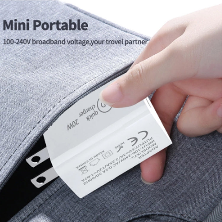 SDC-20W PD 20W 단일 USB-C / Type-C 인터페이스 여행용 충전기, EU 플러그, US 플러그, UK 플러그