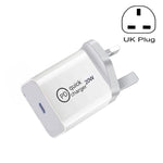 SDC-20W PD 20W 단일 USB-C / Type-C 인터페이스 여행용 충전기, EU 플러그, US 플러그, UK 플러그