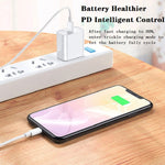 SDC-20W 2 in 1 PD 20W USB-C / Type-C 여행용 충전기 + 3A PD3.0 USB-C / Type-C to 8핀 고속 충전 데이터 케이블 세트, 케이블 길이: 1m, US 플러그, EU 플러그, UK 플러그