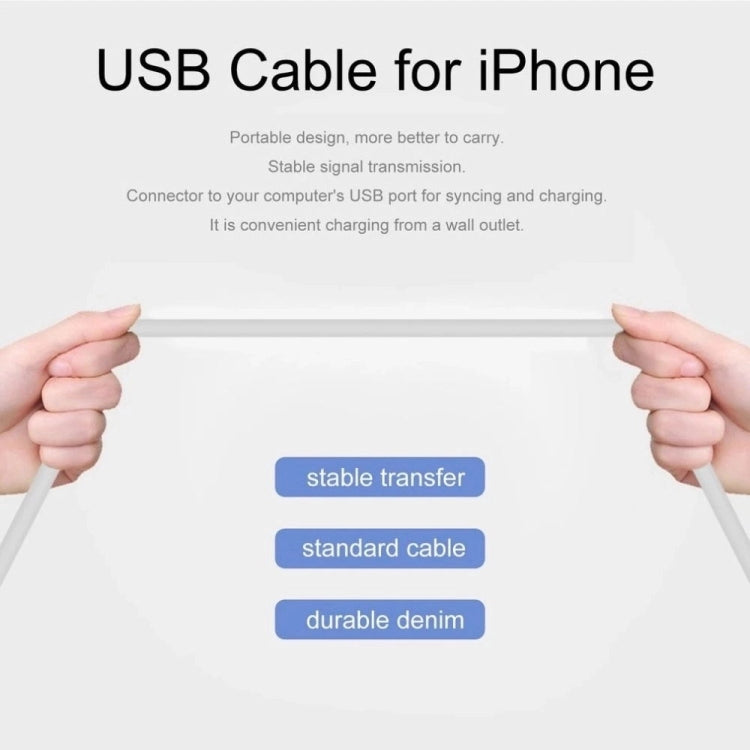 XJ-018 3A USB 수컷-8핀 수컷 고속 충전 데이터 케이블, 길이: 2m, 2m