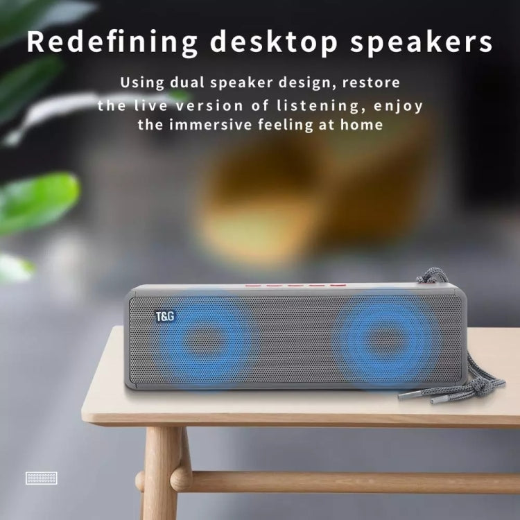 T&G TG271 TWS 서브우퍼 블루투스 스피커, 꼬임 방지 로프 포함, USB/AUX/TF 카드/FM 지원