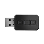 RT02 USB 블루투스 오디오 어댑터 수신 및 송신 2-in-1 블루투스 5.0 핸즈프리 통화 자동차 블루투스 리시버